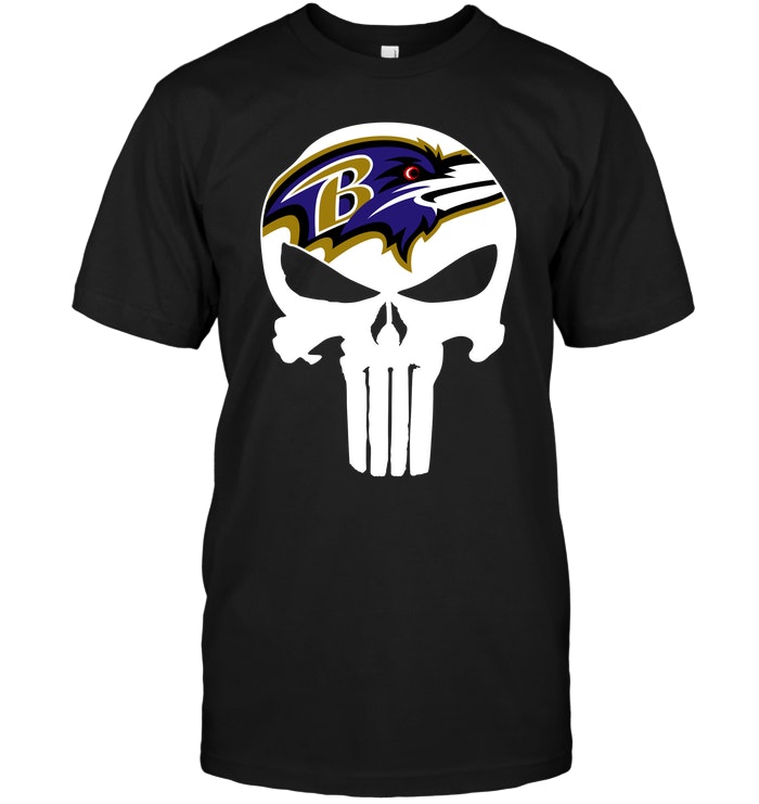 Baltimore Ravens "punisher Skull" T-Shirt Baltimore Ravens "punisher Skull" T-Shirt
